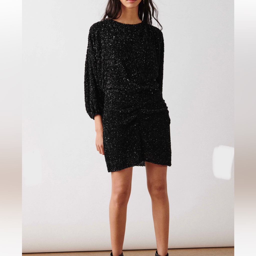 Nwot Ba&Sh Scarlet Batwing Sleeve Short Sequin Dress Sz Xs